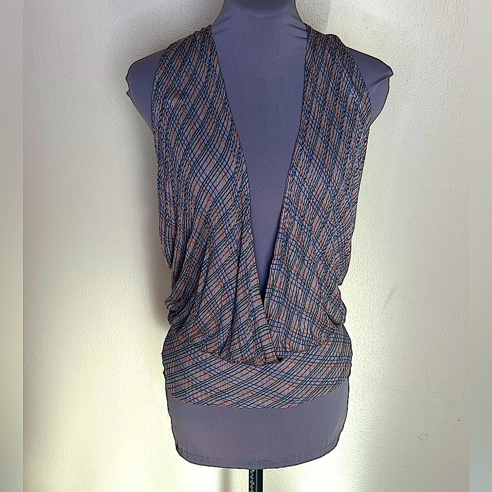 Free People Loose Open Front Halter with Button Detail on Back size S